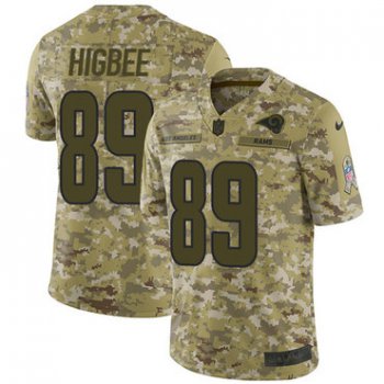 Nike Rams #89 Tyler Higbee Camo Men's Stitched NFL Limited 2018 Salute To Service Jersey