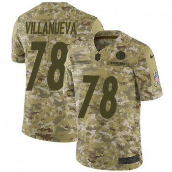 Nike Steelers #78 Alejandro Villanueva Camo Men's Stitched NFL Limited 2018 Salute To Service Jersey