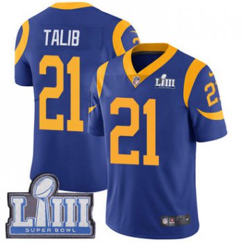 #21 Limited Aqib Talib Royal Blue Nike NFL Alternate Men's Jersey Los Angeles Rams Vapor Untouchable Super Bowl LIII Bound