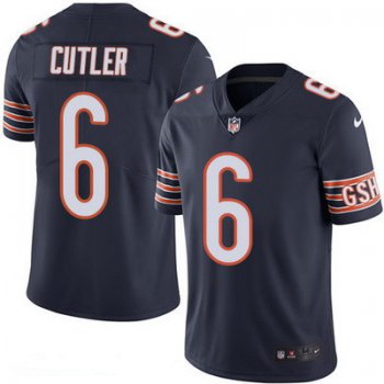 Men's Chicago Bears #6 Jay Cutler Navy Blue 2016 Color Rush Stitched NFL Nike Limited Jersey