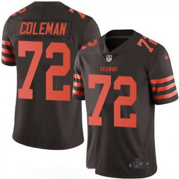 Men's Cleveland Browns #72 Shon Coleman Brown 2016 Color Rush Stitched NFL Nike Limited Jersey