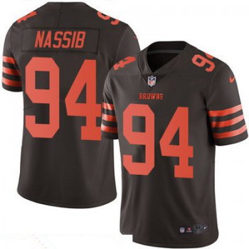 Men's Cleveland Browns #94 Carl Nassib Brown 2016 Color Rush Stitched NFL Nike Limited Jersey