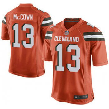 Men's Cleveland Browns Brown #13 Josh McCown Orange Alternate 2015 NFL Nike Elite Jersey