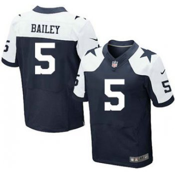 Men's Dallas Cowboys #5 Dan Bailey Blue Thanksgiving Alternate NFL Nike Elite Jersey