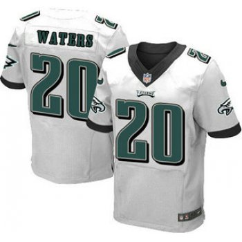 Men's Philadelphia Eagles Retired Player #20 Andre Waters White Elite Jersey