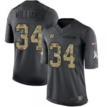 Men's Pittsburgh Steelers #34 DeAngelo Williams Black Anthracite 2016 Salute To Service Stitched NFL Nike Limited Jersey