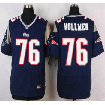 New England Patriots #76 Sebastian Vollmer Navy Blue Team Color NFL Nike Elite Jersey