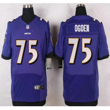 Baltimore Ravens #75 Jonathan Ogden Purple Retired Player NFL Nike Elite Jersey