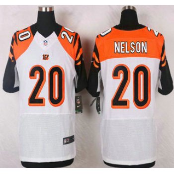 Cincinnati Bengals #20 Reggie Nelson White Road NFL Nike Elite Jersey