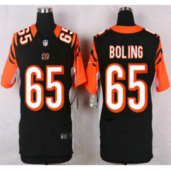 Cincinnati Bengals #65 Clint Boling Black Team Color NFL Nike Elite Jersey