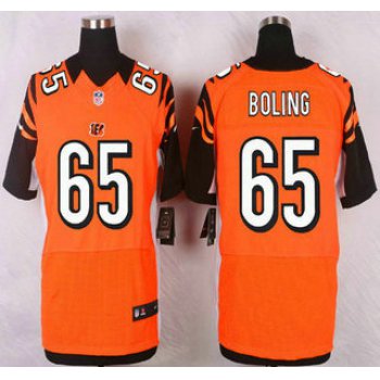 Cincinnati Bengals #65 Clint Boling Orange Alternate NFL Nike Elite Jersey