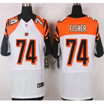 Cincinnati Bengals #74 Jake Fisher White Road NFL Nike Elite Jersey