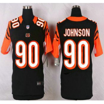 Cincinnati Bengals #90 Michael Johnson Black Team Color NFL Nike Elite Jersey