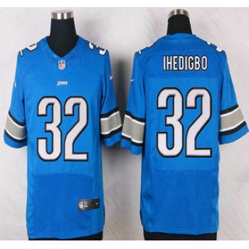 Detroit Lions #32 James Ihedigbo Light Blue Team Color NFL Nike Elite Jersey