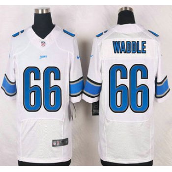 Detroit Lions #66 LaAdrian Waddle White Road NFL Nike Elite Jersey