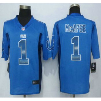 Indianapolis Colts #1 Pat McAfee Royal Blue Strobe 2015 NFL Nike Fashion Jersey