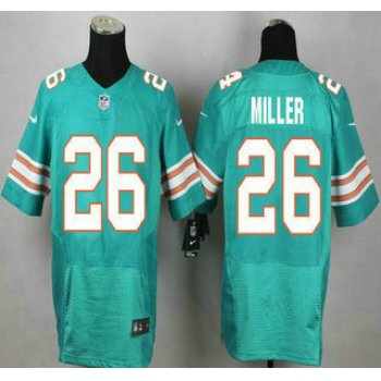 Miami Dolphins #26 Lamar Miller Aqua Green Alternate 2015 NFL Nike Elite Jersey