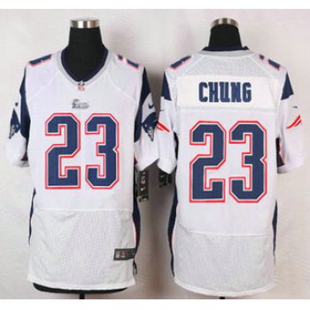 New England Patriots #23 Patrick Chung White Road NFL Nike Elite Jersey