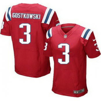 New England Patriots #3 Stephen Gostkowski Red Alternate NFL Nike Elite Jersey