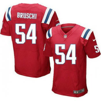 New England Patriots #54 Tedy Bruschi Red Retired Player NFL Nike Elite Jersey