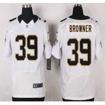 New Orleans Saints #39 Brandon Browner White Road NFL Nike Elite Jersey