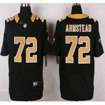 New Orleans Saints #72 Terron Armstead Black Team Color NFL Nike Elite Jersey