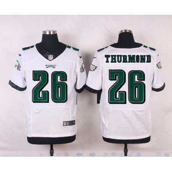 Philadelphia Eagles #26 Walter Thurmond White Road NFL Nike Elite Jersey