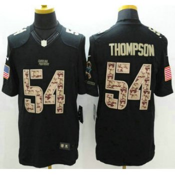 Carolina Panthers #54 Shaq Thompson Nike Salute to Service Nike Black Limited Jersey