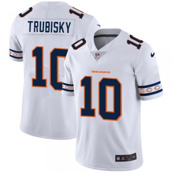 Chicago Bears #10 Mitchell Trubisky Nike White Team Logo Vapor Limited NFL Jersey