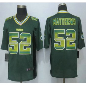 Green Bay Packers #52 Clay Matthews Green Strobe 2015 NFL Nike Fashion Jersey