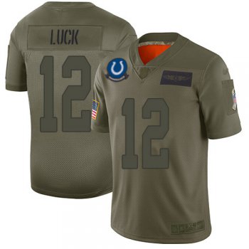 Nike Colts #12 Andrew Luck Camo Men's Stitched NFL Limited 2019 Salute To Service Jersey