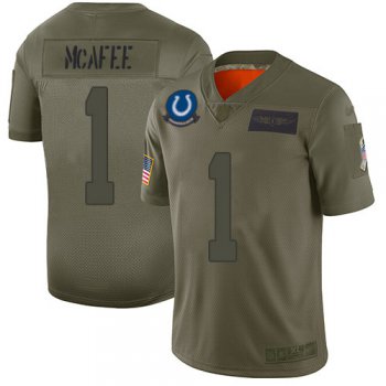 Nike Colts #1 Pat McAfee Camo Men's Stitched NFL Limited 2019 Salute To Service Jersey