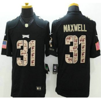 Philadelphia Eagles #31 Byron Maxwell Nike Salute to Service Nike Black Limited Jersey