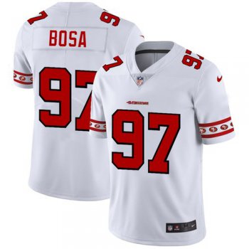 San Francisco 49ers #97 Nick Bosa Nike White Team Logo Vapor Limited NFL Jersey