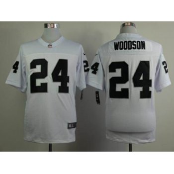 NFL Oakland Raiders #24 WOODSON White NIKE GAME Jersey