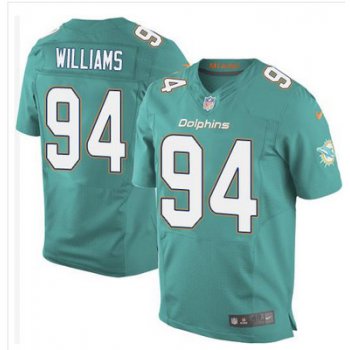 Nike Dolphins #94 Mario Williams Aqua Green Team Color Men's Stitched NFL New Elite Jersey