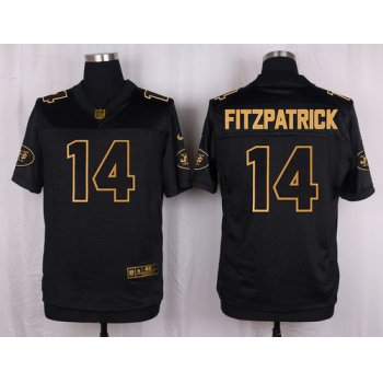 Nike Jets #14 Ryan Fitzpatrick Black Men's Stitched NFL Elite Pro Line Gold Collection Jersey