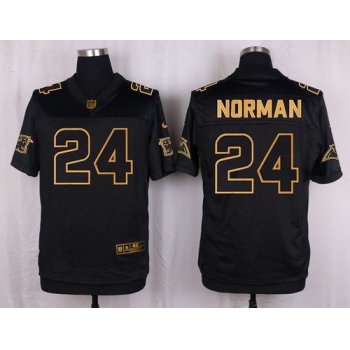 Nike Panthers #24 Josh Norman Black Men's Stitched NFL Elite Pro Line Gold Collection Jersey