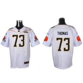 Men's Cleveland Browns #73 Joe Thomas White 2016 Pro Bowl Nike Elite Jersey