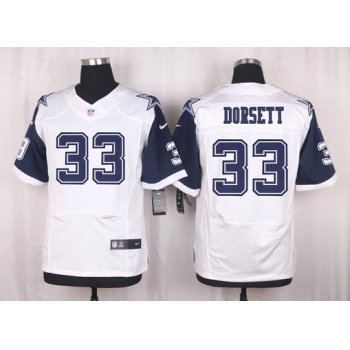 Men's Dallas Cowboys #33 Tony Dorsett Nike White Color Rush 2015 NFL Elite Jersey