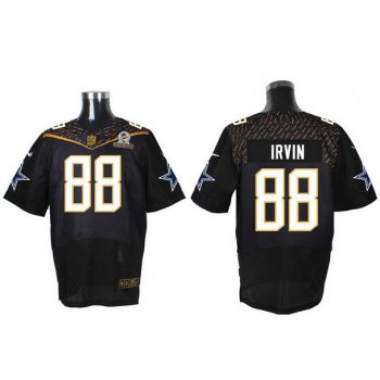 Men's Dallas Cowboys #88 Michael Irvin Black 2016 Pro Bowl Nike Elite Jersey