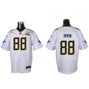 Men's Dallas Cowboys #88 Michael Irvin White 2016 Pro Bowl Nike Elite Jersey