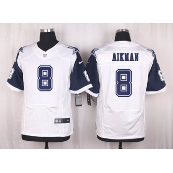 Men's Dallas Cowboys #8 Troy Aikman Nike White Color Rush 2015 NFL Elite Jersey