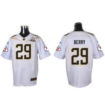 Men's Kansas City Chiefs #29 Eric Berry White 2016 Pro Bowl Nike Elite Jersey