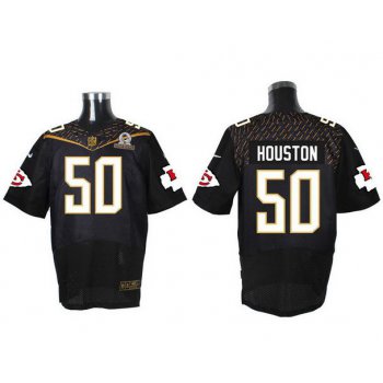 Men's Kansas City Chiefs #50 Justin Houston Black 2016 Pro Bowl Nike Elite Jersey