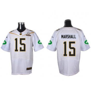 Men's New York Jets #15 Brandon Marshall White 2016 Pro Bowl Nike Elite Jersey