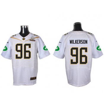 Men's New York Jets #96 Muhammad Wilkerson White 2016 Pro Bowl Nike Elite Jersey