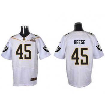 Men's Oakland Raiders #45 Marcel Reece White 2016 Pro Bowl Nike Elite Jersey