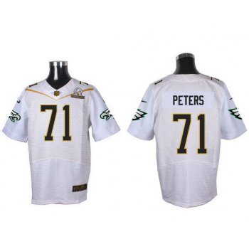 Men's Philadelphia Eagles #71 Jason Peters White 2016 Pro Bowl Nike Elite Jersey