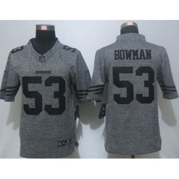 Men's San Francisco 49ers #53 NaVorro Bowman Nike Gray Gridiron 2015 NFL Gray Limited Jersey